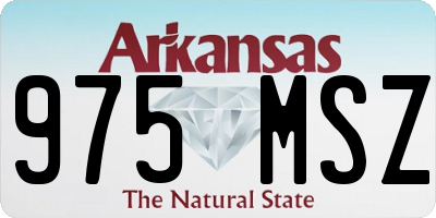 AR license plate 975MSZ