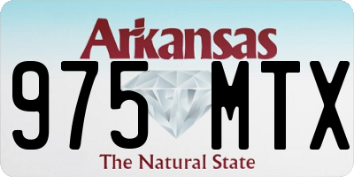 AR license plate 975MTX