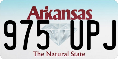 AR license plate 975UPJ