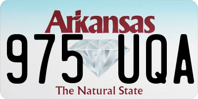 AR license plate 975UQA