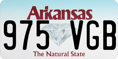 AR license plate 975VGB