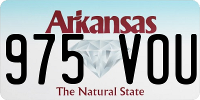 AR license plate 975VOU