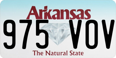 AR license plate 975VOV