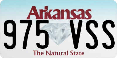AR license plate 975VSS