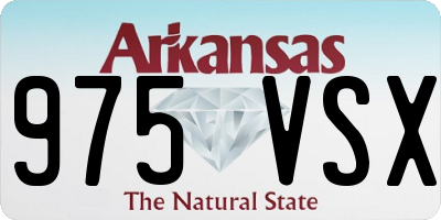 AR license plate 975VSX