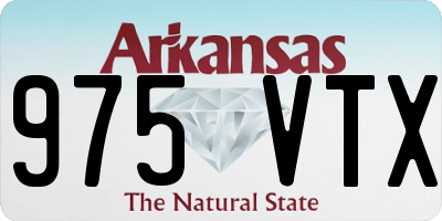 AR license plate 975VTX