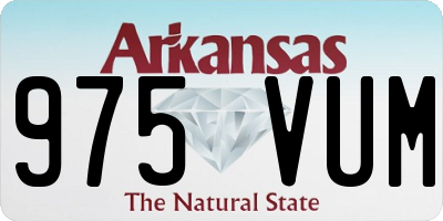 AR license plate 975VUM