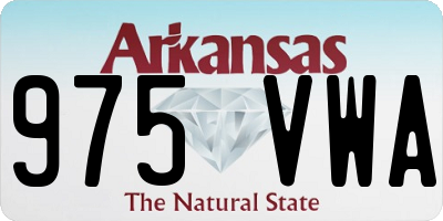 AR license plate 975VWA