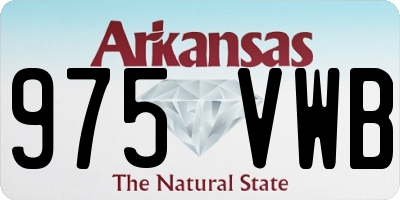 AR license plate 975VWB