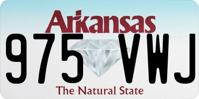 AR license plate 975VWJ