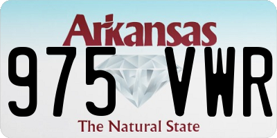 AR license plate 975VWR