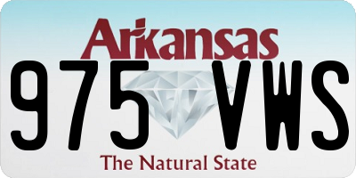 AR license plate 975VWS