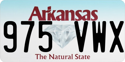 AR license plate 975VWX