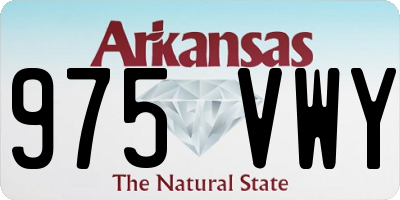 AR license plate 975VWY