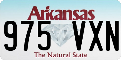 AR license plate 975VXN