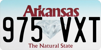 AR license plate 975VXT