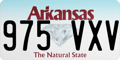 AR license plate 975VXV