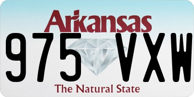 AR license plate 975VXW