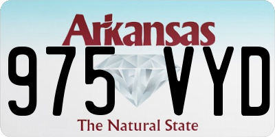AR license plate 975VYD