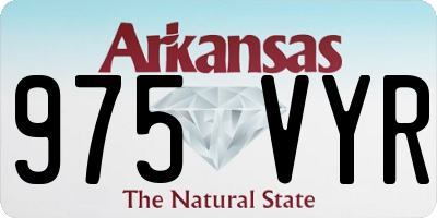 AR license plate 975VYR