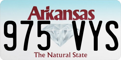 AR license plate 975VYS