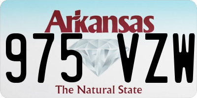 AR license plate 975VZW