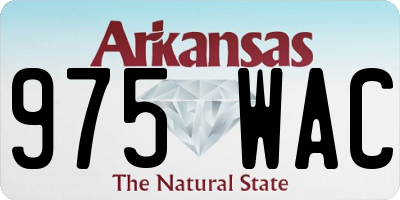 AR license plate 975WAC