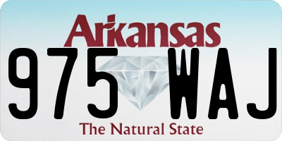 AR license plate 975WAJ
