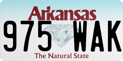 AR license plate 975WAK