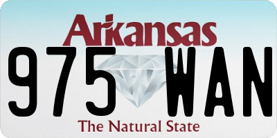AR license plate 975WAN