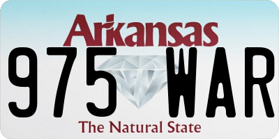 AR license plate 975WAR