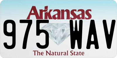 AR license plate 975WAV