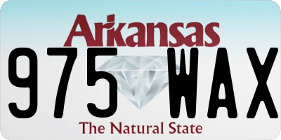 AR license plate 975WAX