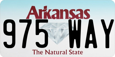 AR license plate 975WAY