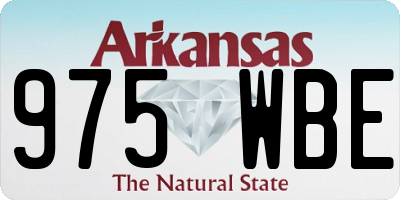 AR license plate 975WBE