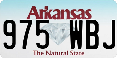 AR license plate 975WBJ