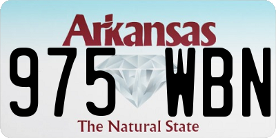 AR license plate 975WBN