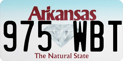 AR license plate 975WBT