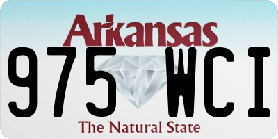 AR license plate 975WCI