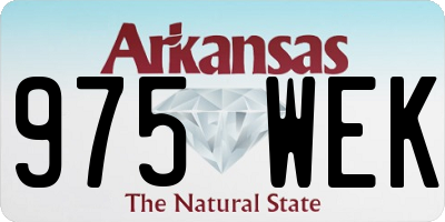 AR license plate 975WEK