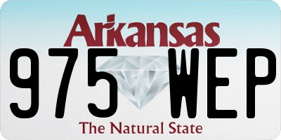 AR license plate 975WEP