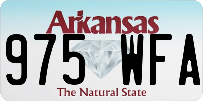 AR license plate 975WFA