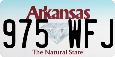 AR license plate 975WFJ