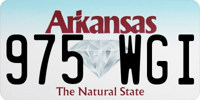 AR license plate 975WGI