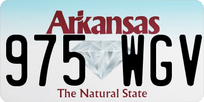 AR license plate 975WGV