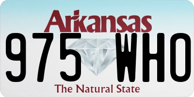 AR license plate 975WHO