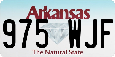 AR license plate 975WJF