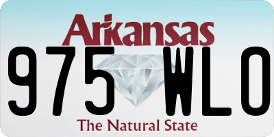 AR license plate 975WLO