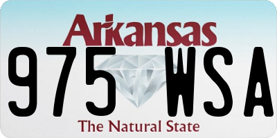 AR license plate 975WSA