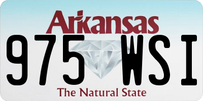 AR license plate 975WSI